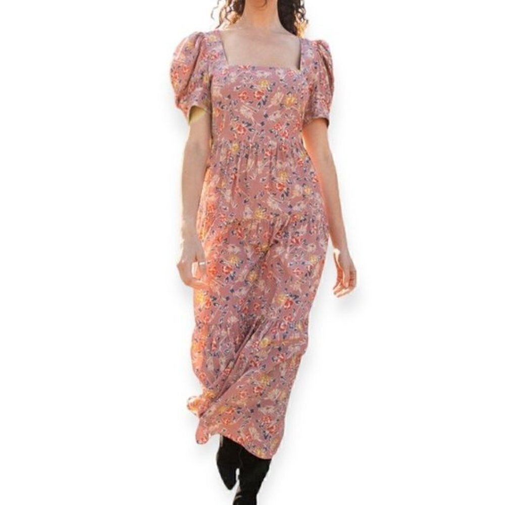 NWT  Yumi Kim Gretchen Dress, Floral Print Midi Dress, Size M‎
